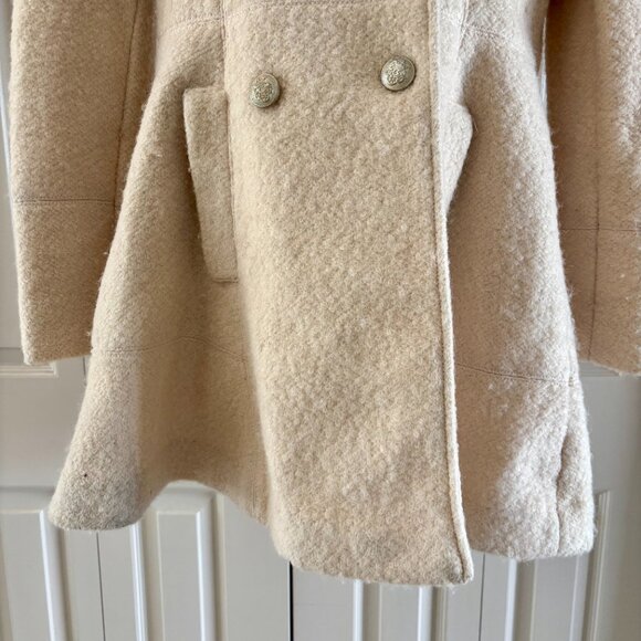 Elegant GUESS Wool-Blend Fit & Flare Coat - Size Small - Picture 3 of 10